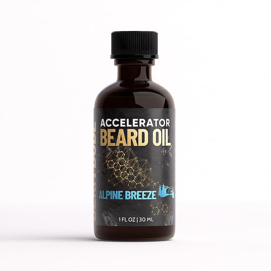 Derm Dude Accelerator Beard Growth Oil & Facial Hair Growth Serum Natural Alpine Breeze Scent 1 Fl Oz